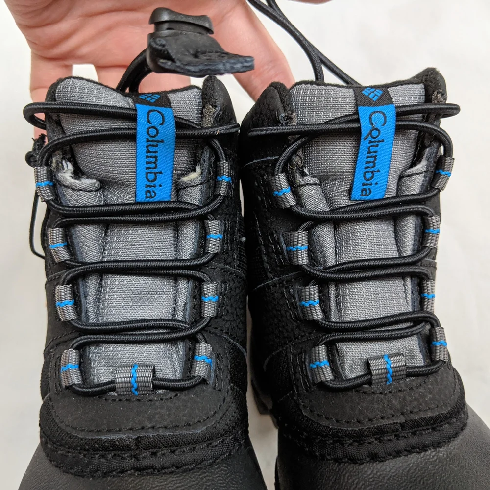 NWT Columbia Black Insulated Rope Tow III Winter Boots For Toddlers Size 8